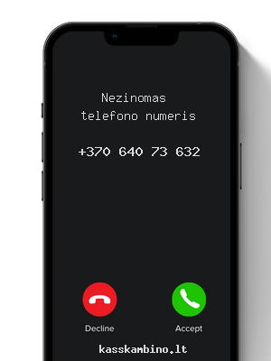 nezinomo telefono numerio 37064073632 skambinimas