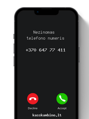nezinomo telefono numerio 37064777411 skambinimas
