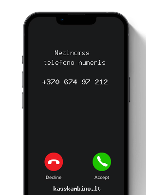 nezinomo telefono numerio 37067497212 skambinimas